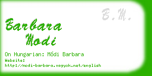 barbara modi business card